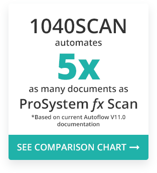 1040SCAN automates 5x more documents as ProSystem fx Scan