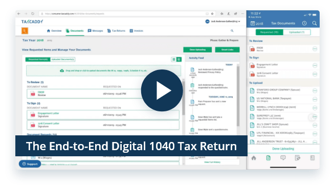 Live Software Demonstration of The End-to-End Digital 1040 Tax Return