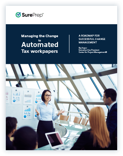 Cover image for whitepaper "Managing the Change to Automated Tax Workpapers"