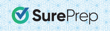 Do not use on patterned backgrounds, only white or light gray. This SurePrep logo is incorrect.