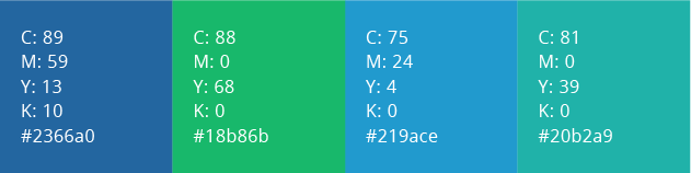 Primary color palette for SurePrep